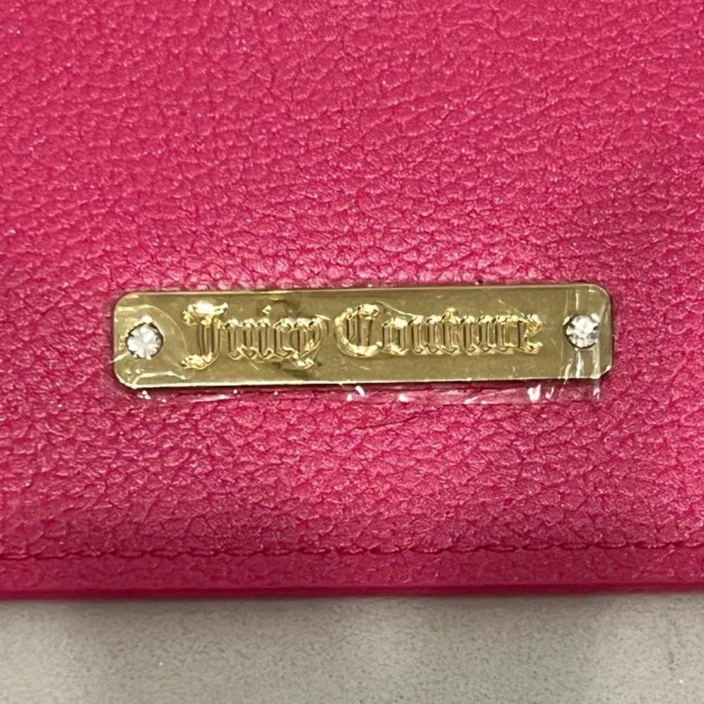 Juicy Couture Vibrant Pink Envelope Clutch with Gold Accents - Picture 4 of 5